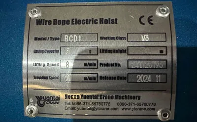 5 Ton Explosion-proof Electric Wire Rope Hoist