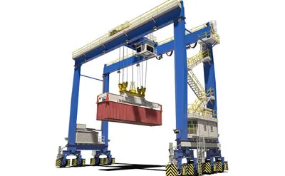 Российский клиент купить контейнерный козловой кран на пневмоколесном ходу RTG