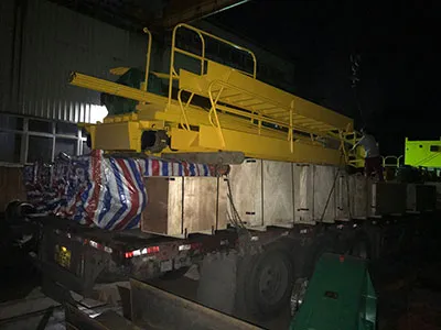 Transporte de grúa viajera birriel de 20 toneladas