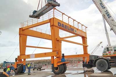 U frame rtg crane double girder