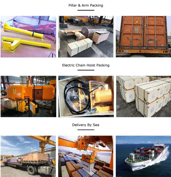 Embalaje y Entrega de Grúa Pluma Giratoria Móvil de 500 kg Venta a México