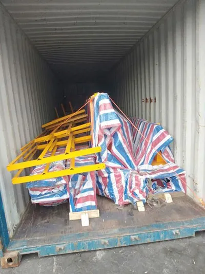 Embalaje y transporte de puente grúa birriel de 5 toneladas