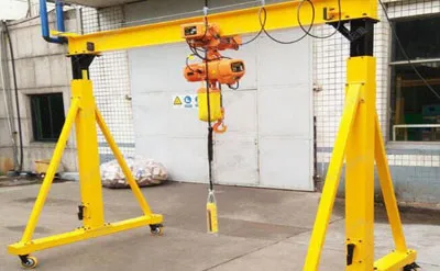 Precio de Grúa Pórtico Móvil Portátil 1 Tonelada 2 M 2M con Polipasto Eléctrico de Cadena Venta a México