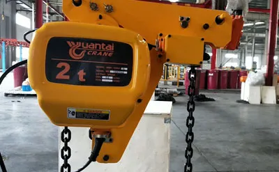 Grúa Giratoria con Pluma Montada en Columna de 2 Toneladas y 5,8 M con Polipasto Eléctrico de Cadena de Baja Altura Venta a México