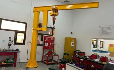 Grúa Pluma Giratoria BZ con Polipasto Eléctrico de Cadena de 500 kg, 3.5M y H-3.5M Venta a México