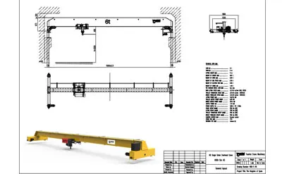 Precio de Puente Grúa de tipo Europeo de 6 Toneladas-5m y H-5m Venta a España