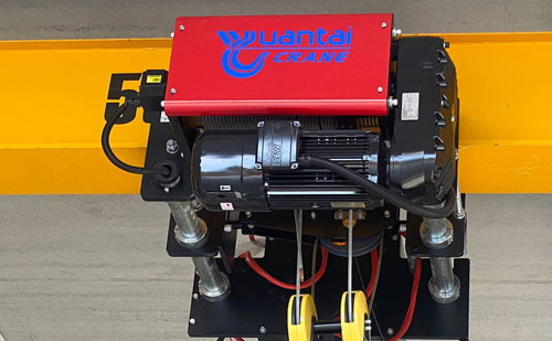 Grúa Viajera Monorraíl de 5 Toneladas y 6,3 m de altura y 3,85 m de con Polipasto Eléctrico Europeo de Cable Venta a México