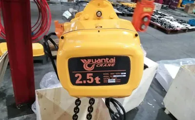 Polipasto Eléctrico de Cadena de 2,5 Toneladas (2500 kg) y 3,5 M con Carro Eléctrico a Venezuela