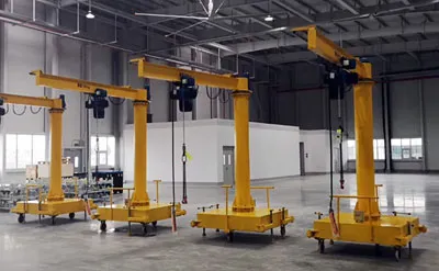 Precio de Grúa Pluma Giratoria Móvil con Polipasto Eléctrico de Cadena de 500 kg, 2.5M y H-3M Venta a México