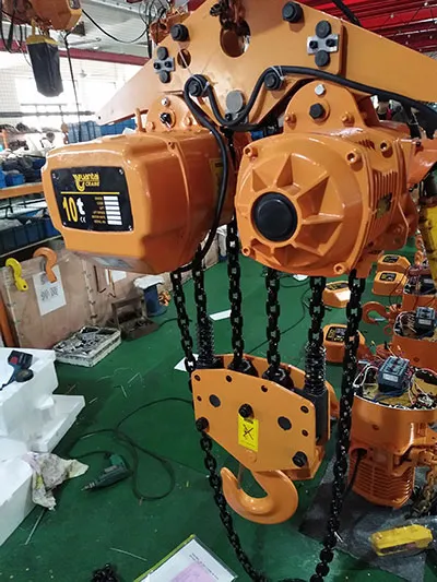 Polipasto eléctrico de cadena de 10 toneladas Grúa pórtico móvil portátil