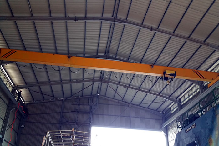 5 Ton Single Girder Overhead Crane with European Hoist Served to Maldives