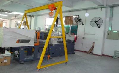 Precio de Grúa Pórtico Móvil Portátil 1 Tonelada 2.7M 3M con Polipasto Manual Ventas a Columbia