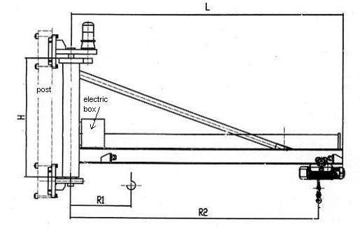 Wall Mural Jib Crane drawing