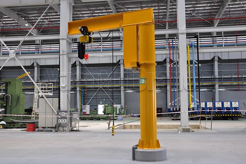 1 Ton Jib Crane with Electric Chain Hoist for Cargo Handling at Port