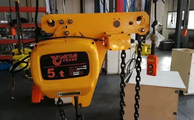 Polipasto Eléctrico de Cadena de 5 Toneladas y 7 Metros de Altura Reducida a Bolivia