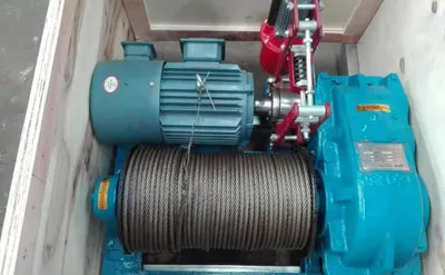 Embalaje del cabrestante eléctrico de 1 tonelada y 120 m