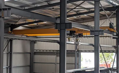 Puente Grúa Monorriel de 5 Toneladas 10.866 M y H-6.3M con tipo Europeo de Polipasto Eléctrico de Cable Venta a Paraguay