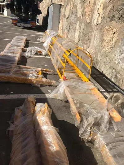grúa pluma giratoria montada en columna de 15 toneladas