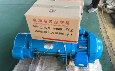 Polipasto Eléctrico de Cable MD 1.5 Toneladas 9M Venta a México