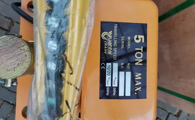 Grúa Pórtico Móvil Portátil 5 Toneladas-6.8M H-4M con Polipasto Eléctrico de Cadena Ventas a Estados Unidos