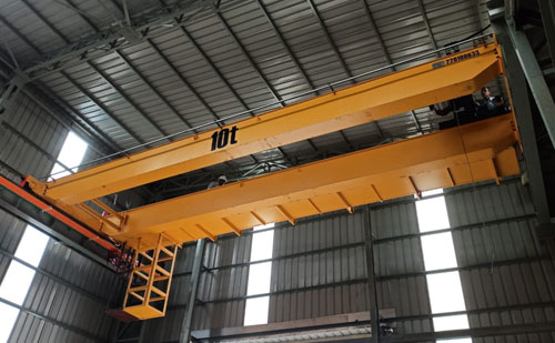 Grúa Viajera Birraíl de 10 Toneladas 10.3m y 10 m de Altura con Polipasto Eléctrico de Cable Venta a México