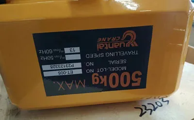 Grúa Pluma Giratoria BZ con Polipasto Eléctrico de Cadena de 500 kg, 3.5M y H-3.5M Venta a México