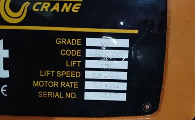 Grúa Pórtico Móvil Portátil de 10 Toneladas 6M y H-8M con Polipasto Eléctrico de Cadena Venta a Chile