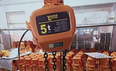 Polipasto Eléctrico de Cadena Fijo de 5 Toneladas y 12 Metros Venta a México