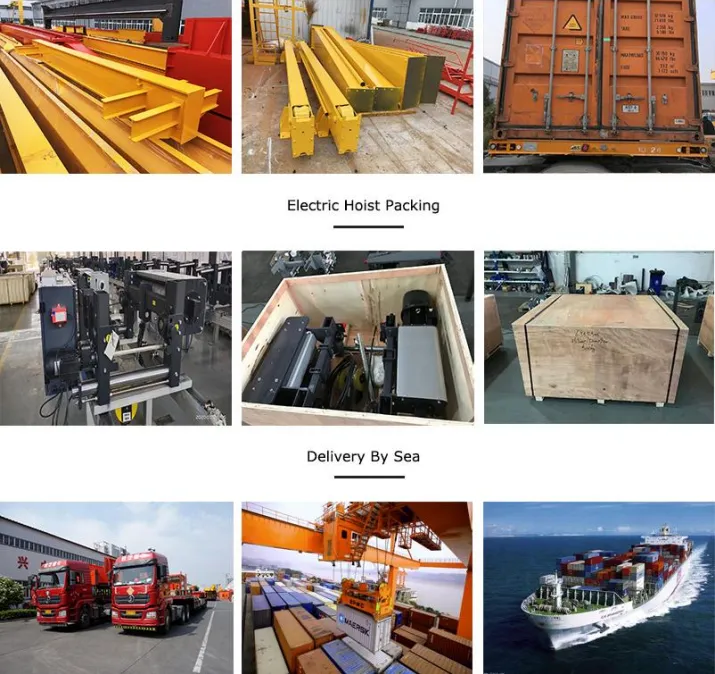 Embalaje y Entrega de Grúa Pórtico de tipo Europeo de 5 Toneladas