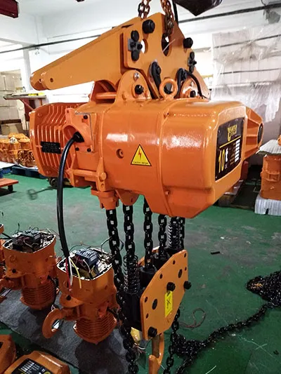 Polipasto eléctrico de cadena de 10 toneladas Grúa pórtico móvil portátil