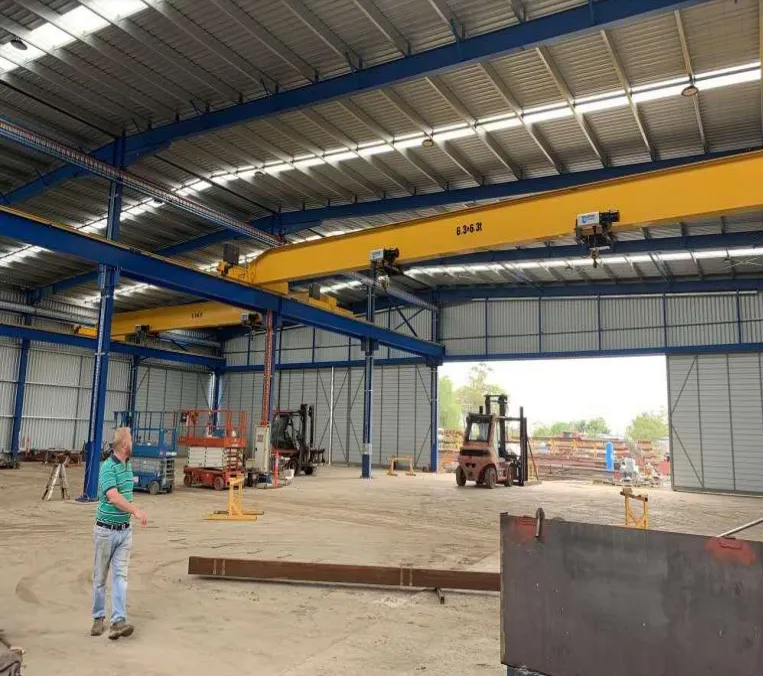 Imagen de la instalación de la planta del cliente australiano Puente Grúa: 2 juegos HD6.3 + 6.3t-20M