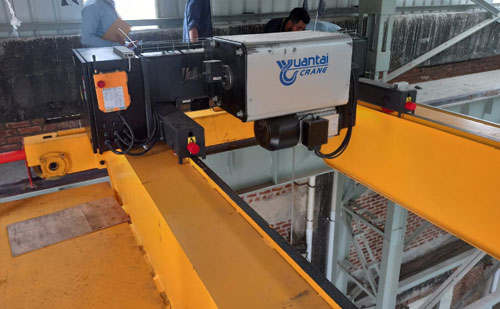 Grúa Viajera Birraíl de 10 Toneladas 10.3m y 10 m de Altura con Polipasto Eléctrico de Cable Venta a México