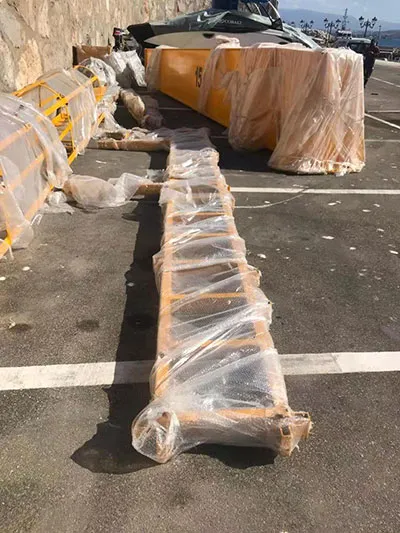 grúa pluma giratoria montada en columna de 15 toneladas