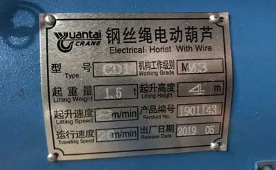 Grúa Pluma Giratoria Montada en Columna de 1.5 Toneladas 5 M y H-4M con Polipasto Eléctrico de Cable Venta a Colombia