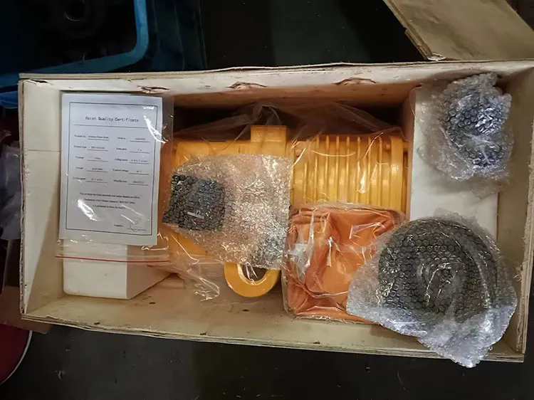 Packaging of 500kg 3M Electric Chain Hoist